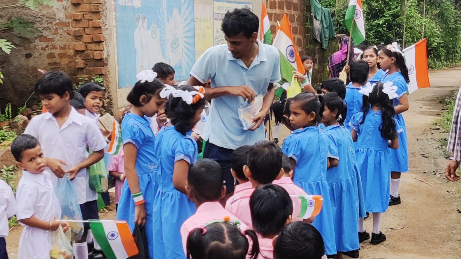 Sun Shine Club members during Independence Day celebration